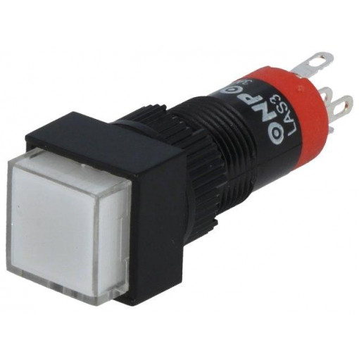 ; Switch: push-button; Pos: 2; SPDT; 0.5A/250VAC; 1A/24VDC; ON-(ON); ONPOW