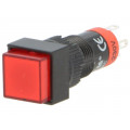 ; Switch: push-button; Pos: 2; SPDT; 0.5A/250VAC; 1A/24VDC; ON-ON; red; ONPOW