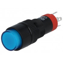 ; Switch: push-button; Pos: 2; SPDT; 0.5A/250VAC; 1A/24VDC; ON-(ON); ONPOW