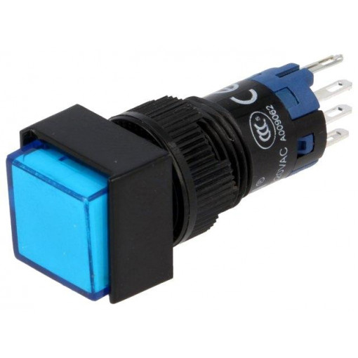 ; Switch: push-button; Pos: 2; SPDT; 0.5A/250VAC; 1A/24VDC; ON-(ON); ONPOW