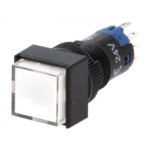 ; Switch: push-button; Pos: 2; SPDT; 0.5A/250VAC; 1A/24VDC; ON-(ON); ONPOW