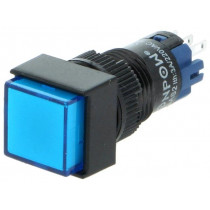 ; Switch: push-button; Pos: 2; SPDT; 0.5A/250VAC; 1A/24VDC; ON-(ON); ONPOW