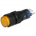 ; Switch: push-button; Pos: 2; SPDT; 0.5A/250VAC; 1A/24VDC; ON-(ON); ONPOW