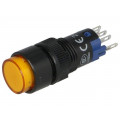 ; Switch: push-button; Pos: 2; SPDT; 0.5A/250VAC; 1A/24VDC; ON-(ON); ONPOW