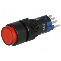 ; Switch: push-button; Pos: 2; SPDT; 0.5A/250VAC; 1A/24VDC; ON-(ON); ONPOW
