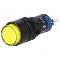 ; Switch: push-button; Pos: 2; SPDT; 0.5A/250VAC; 1A/24VDC; ON-(ON); ONPOW