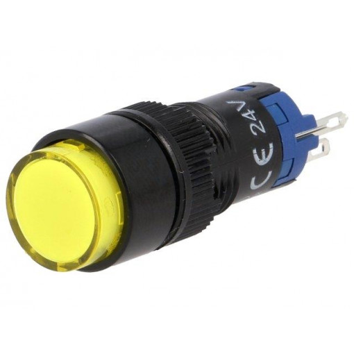 ; Switch: push-button; Pos: 2; SPDT; 0.5A/250VAC; 1A/24VDC; ON-(ON); ONPOW