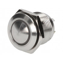 V16-10N-12B-S; Switch: vandal resistant; Pos: 2; SPST-NO; 2A/36VDC; IP65; OFF-(ON); ONPOW