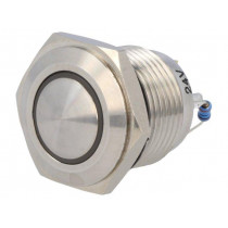 V16-10N-24B-S; Switch: vandal resistant; Pos: 2; SPST-NO; 2A/36VDC; IP65; OFF-(ON); ONPOW