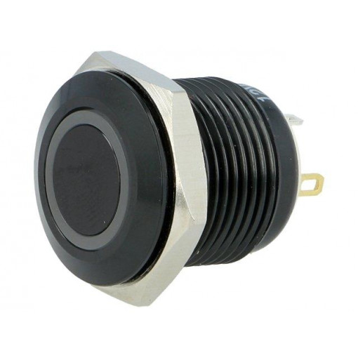 V16-10R-12B-A; Switch: vandal resistant; Pos: 2; SPST-NO; 2A/36VDC; IP65; OFF-(ON); ONPOW