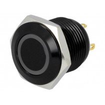 V16-10R-12G-A; Switch: vandal resistant; Pos: 2; SPST-NO; 2A/36VDC; IP65; OFF-(ON); ONPOW