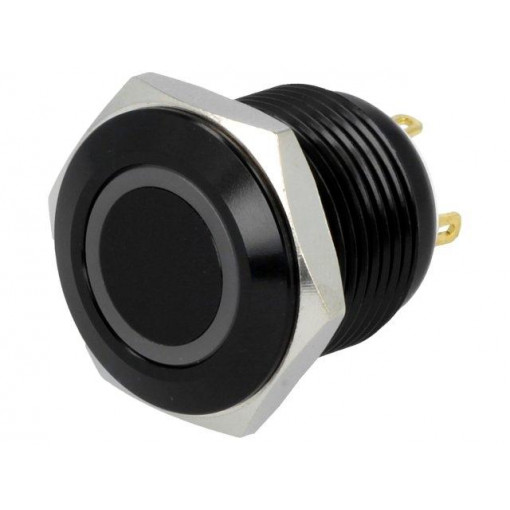 V16-10R-12G-A; Switch: vandal resistant; Pos: 2; SPST-NO; 2A/36VDC; IP65; OFF-(ON); ONPOW