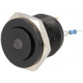 V16-10S-12W-B; Switch: vandal resistant; Pos: 2; SPST-NO; 2A/36VDC; IP65; OFF-(ON); ONPOW
