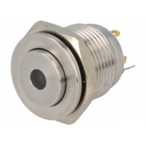 V16-10S-12W-S; Switch: vandal resistant; Pos: 2; SPST-NO; 2A/36VDC; IP65; OFF-(ON); ONPOW