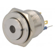 V16-10S-12Y-S; Switch: vandal resistant; Pos: 2; SPST-NO; 2A/36VDC; IP65; OFF-(ON); ONPOW