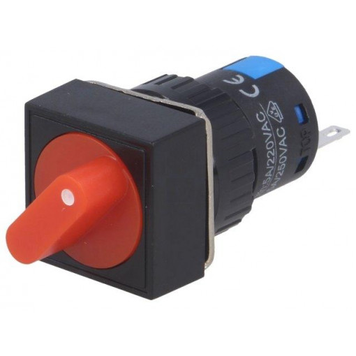 ; Switch: rotary; Pos: 2; SPDT; 3A/220VAC; 2A/24VDC; -20÷55°C; 50mΩ; ONPOW ; Switch: rotary; Pos: 2; SPDT; 3A/220VAC; 2A/24VDC; -20÷55°C; 50mΩ; ONPOW