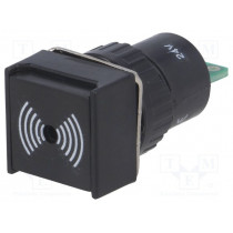 ; Signaller: sound; 75dB; Illumin: none; IP40; Ø16mm; max.6mm; plastic; ONPOW ; Signaller: sound; 75dB; Illumin: none; IP40; Ø16mm; max.6mm; plastic; ONPOW