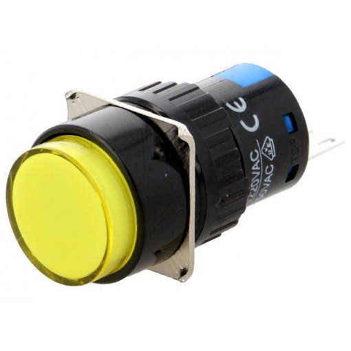 ; Switch: push-button; Pos: 2; SPST; ON-(ON); IP40; Ø16mm; ONPOW