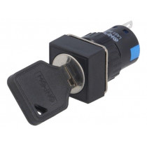 ; Switch: key switch; Stabl.pos: 2; Switch.method: ON-ON; Ø16mm; 90°; ONPOW ; Switch: key switch; Stabl.pos: 2; Switch.method: ON-ON; Ø16mm; 90°; ONPOW