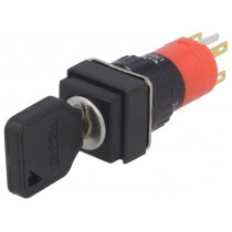 ; Switch: key switch; Stabl.pos: 2; Switch.method: ON-ON; Ø16mm; 90°; ONPOW ; Switch: key switch; Stabl.pos: 2; Switch.method: ON-ON; Ø16mm; 90°; ONPOW
