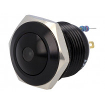 V16B-10D-12G-B; Switch: vandal resistant; Pos: 2; SPST-NO; 2A/36VDC; IP65; OFF-(ON); ONPOW