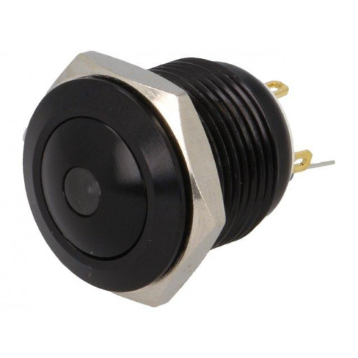 V16B-10D-12R-B; Switch: vandal resistant; Pos: 2; SPST-NO; 2A/36VDC; IP65; OFF-(ON); ONPOW