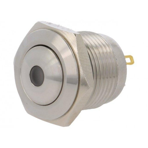 V16B-10D-12R-S; Switch: vandal resistant; Pos: 2; SPST-NO; 2A/36VDC; IP65; OFF-(ON); ONPOW