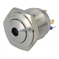 V16B-10D-24R-S; Switch: vandal resistant; Pos: 2; SPST-NO; 2A/36VDC; IP65; OFF-(ON); ONPOW