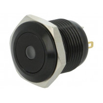 V16F-10D-12B-B; Switch: vandal resistant; Pos: 2; SPST-NO; 2A/36VDC; IP65; OFF-(ON); ONPOW