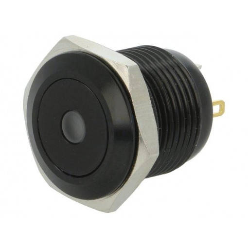 V16F-10D-12B-B; Switch: vandal resistant; Pos: 2; SPST-NO; 2A/36VDC; IP65; OFF-(ON); ONPOW