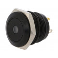 V16F-10D-12W-B; Switch: vandal resistant; Pos: 2; SPST-NO; 2A/36VDC; IP65; OFF-(ON); ONPOW