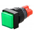 V16F-11-230G; Switch: push-button; Pos: 2; SPDT; 3A/250VAC; 2A/24VDC; ON-(ON); ONPOW