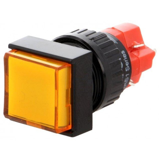 V16F-11-24O; Switch: push-button; Pos: 2; SPDT; 3A/250VAC; 2A/24VDC; ON-(ON); ONPOW