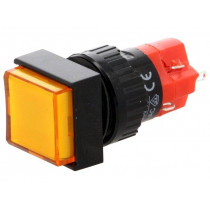 V16F-11-O; Switch: push-button; Pos: 2; SPDT; 3A/250VAC; 2A/24VDC; ON-(ON); ONPOW