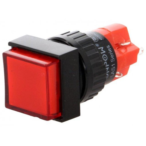 V16F-11-R; Switch: push-button; Pos: 2; SPDT; 3A/250VAC; 2A/24VDC; ON-(ON); ONPOW