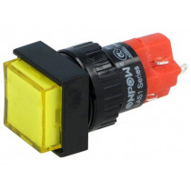 V16F-11-Y; Switch: push-button; Pos: 2; SPDT; 3A/250VAC; 2A/24VDC; ON-(ON); ONPOW