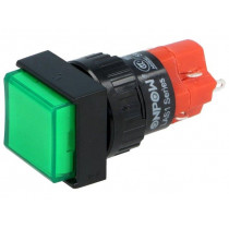 V16F-11Z-230G; Switch: push-button; Pos: 2; SPDT; 3A/250VAC; 2A/24VDC; ON-ON; green; ONPOW