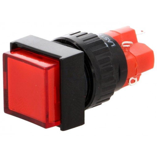 V16F-11Z-230R; Switch: push-button; Pos: 2; SPDT; 3A/250VAC; 2A/24VDC; ON-ON; red; ONPOW