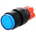V16Y-11-230B; Switch: push-button; Pos: 2; SPDT; 3A/220VAC; 2A/24VDC; ON-(ON); ONPOW