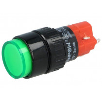 V16Y-11-230G; Switch: push-button; Pos: 2; SPDT; 3A/220VAC; 2A/24VDC; ON-(ON); ONPOW
