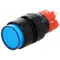 V16Y-11-24B; Switch: push-button; Pos: 2; SPDT; 3A/220VAC; 2A/24VDC; ON-(ON); ONPOW