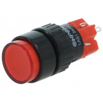 V16Y-11-R; Switch: push-button; Pos: 2; SPDT; 3A/220VAC; 2A/24VDC; ON-(ON); ONPOW