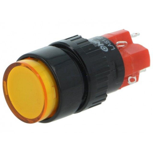 V16Y-11Z-24O; Switch: push-button; Pos: 2; SPDT; 3A/220VAC; 2A/24VDC; ON-ON; IP40; ONPOW