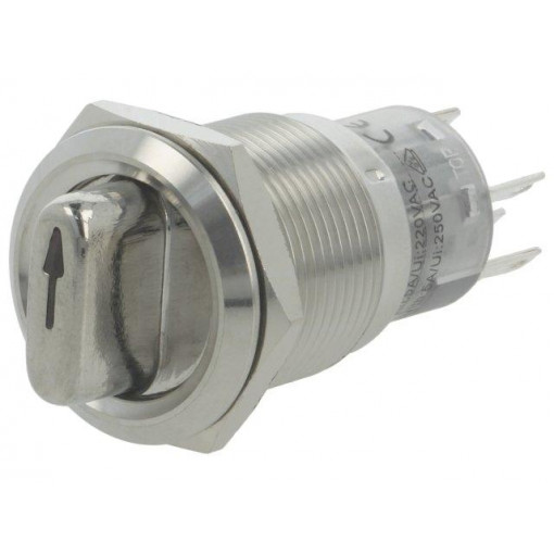 ; Switch: rotary; Pos: 2; SPDT; 0.5A/220VAC; 1A/24VDC; -20÷55°C; 50mΩ; ONPOW ; Switch: rotary; Pos: 2; SPDT; 0.5A/220VAC; 1A/24VDC; -20÷55°C; 50mΩ; ONPOW