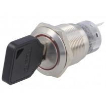 ; Switch: key switch; Stabl.pos: 1; Switch.method: ON-(ON); Ø19mm; ONPOW ; Switch: key switch; Stabl.pos: 1; Switch.method: ON-(ON); Ø19mm; ONPOW