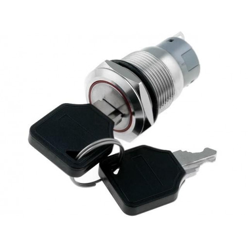 ; Switch: key switch; Stabl.pos: 2; Switch.method: ON-ON; Ø19mm; 90°; ONPOW ; Switch: key switch; Stabl.pos: 2; Switch.method: ON-ON; Ø19mm; 90°; ONPOW
