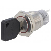 ; Switch: key switch; Stabl.pos: 2; Switch.method: ON-ON; Ø19mm; 90°; ONPOW ; Switch: key switch; Stabl.pos: 2; Switch.method: ON-ON; Ø19mm; 90°; ONPOW