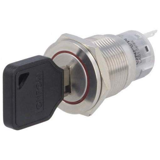 ; Switch: key switch; Stabl.pos: 2; Switch.method: ON-ON; Ø19mm; 90°; ONPOW ; Switch: key switch; Stabl.pos: 2; Switch.method: ON-ON; Ø19mm; 90°; ONPOW