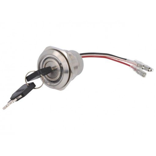 ; Switch: key switch; Stabl.pos: 2; Switch.method: ON-ON; Ø30mm; 90°; ONPOW ; Switch: key switch; Stabl.pos: 2; Switch.method: ON-ON; Ø30mm; 90°; ONPOW