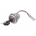 ; Switch: key switch; Stabl.pos: 2; Switch.method: ON-ON; Ø30mm; 90°; ONPOW ; Switch: key switch; Stabl.pos: 2; Switch.method: ON-ON; Ø30mm; 90°; ONPOW